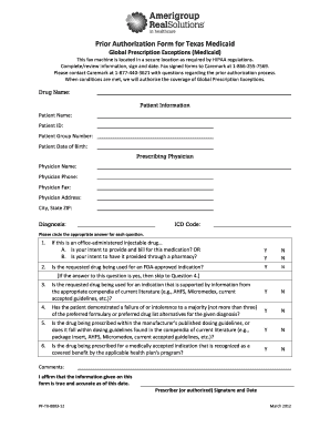 amerigroup authorization request forms