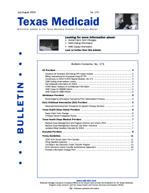 2002 Texas Medicaid Provider Procedures Manual - Fill ...