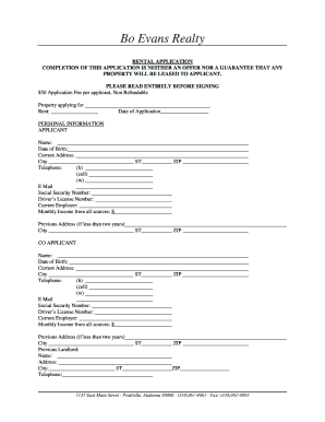Bo evans realty rentals
