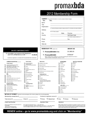 2012 PromaxBDA Membership Form