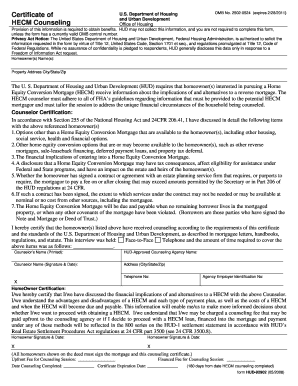 HUD HECM Counseling Certificate