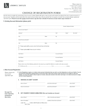 Loomis Sayles Change of Registration Form