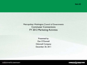 Metropolitan Washington Council of Governments Commuter ... - mwcog