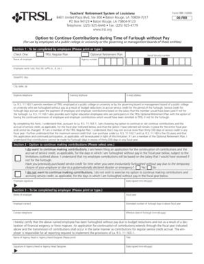 Louisiana Furlough Contribution Form