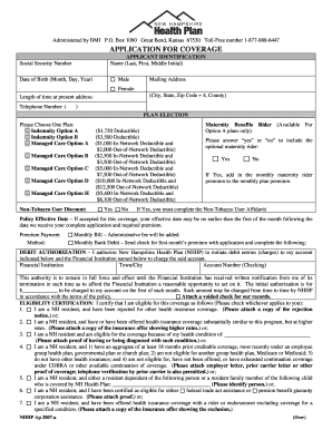 New Hampshire Health Plan Application