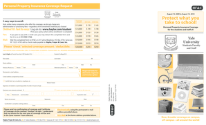 Personal Property Insurance Coverage Request