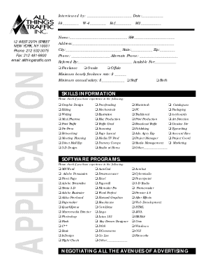 Employment Application Form