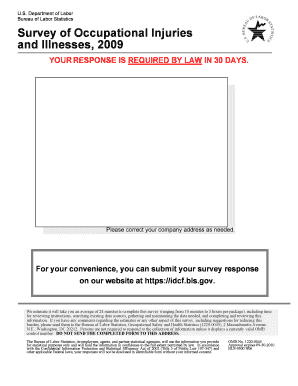 Survey of Occupational Injuries and Illnesses 2009