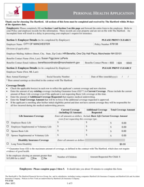 The Hartford Personal Health Application