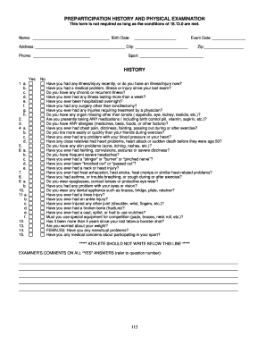 Preparticipation History and Physical Examination