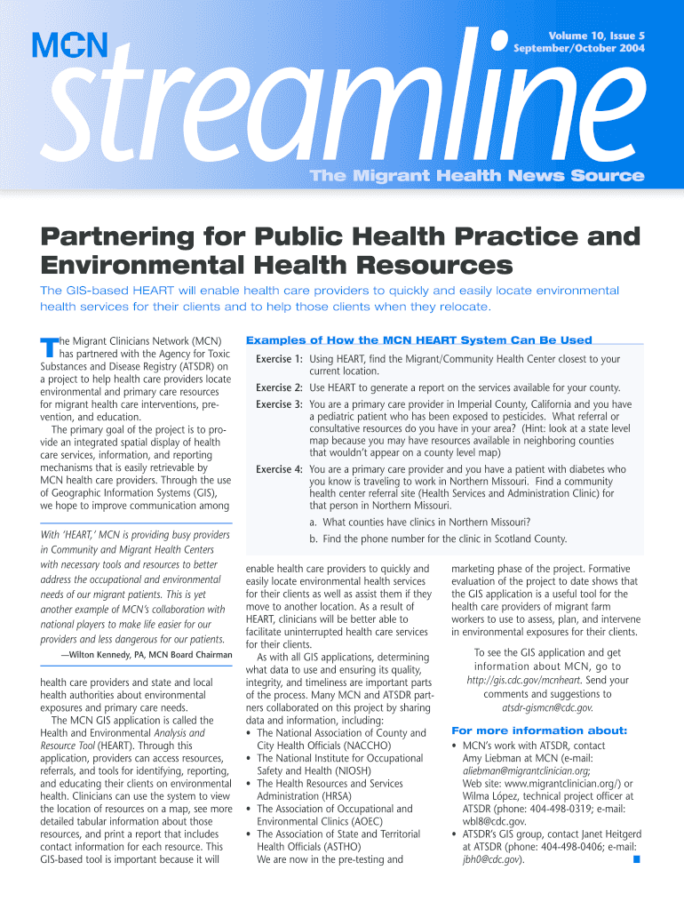 Partnering for Public Health Practice and Environmental Health - migrantclinician Preview on Page 1