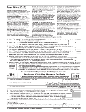 Form W-4 (2010)