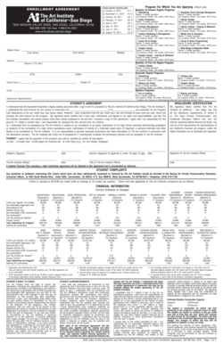 Art Institute Enrollment Agreement