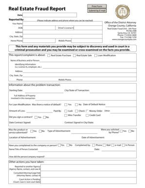 Real Estate Fraud Report