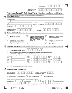 Premiere Select IRA One-TimeDistribution Request Form