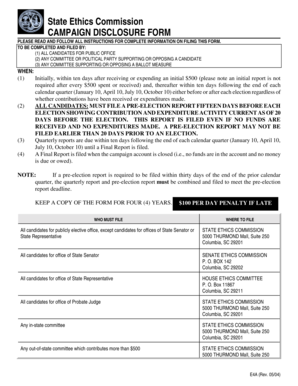 Campaign Disclosure Form