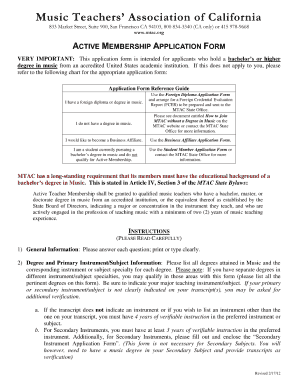 Mitigation plan template - Active Membership Application Form - Music Teachers' Association ... - mtac