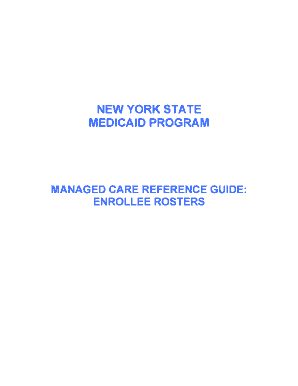 managed care reference guide enrollee rosters form