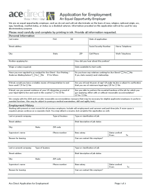 Application for Employment
