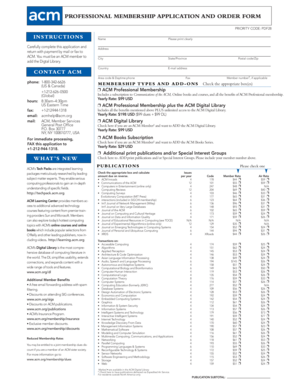 ACM Professional Membership Application Form