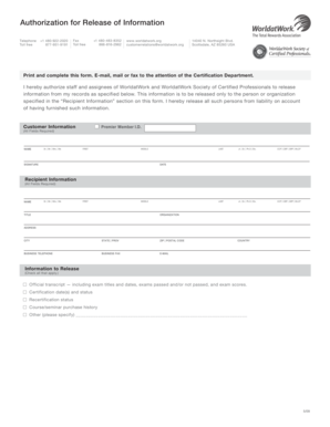 Authorization for Release of Information