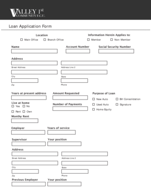 Loan Application Form