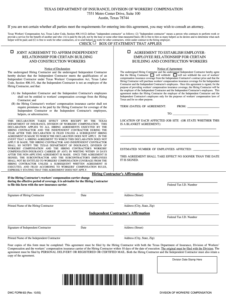 Dwc Form 83 Fill Online Printable Fillable Blank PdfFiller