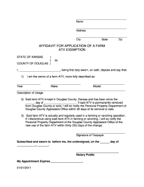 Affidavit of transferee dar sample - douglas county affidavit form