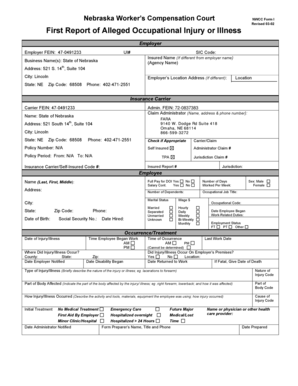 Nebraska Worker’s Compensation Court Form I