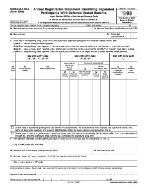 Schedule SSA Form 5500