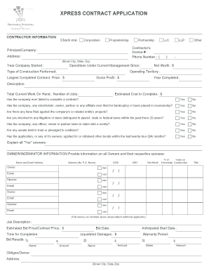 Xpress Contract Application