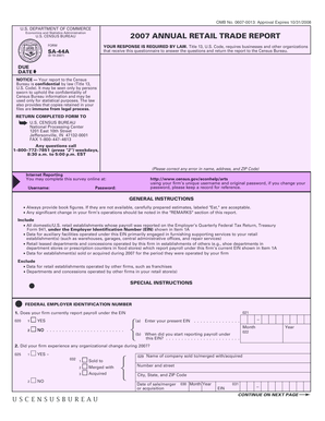 US Census Bureau 2007 Annual Retail Trade Report