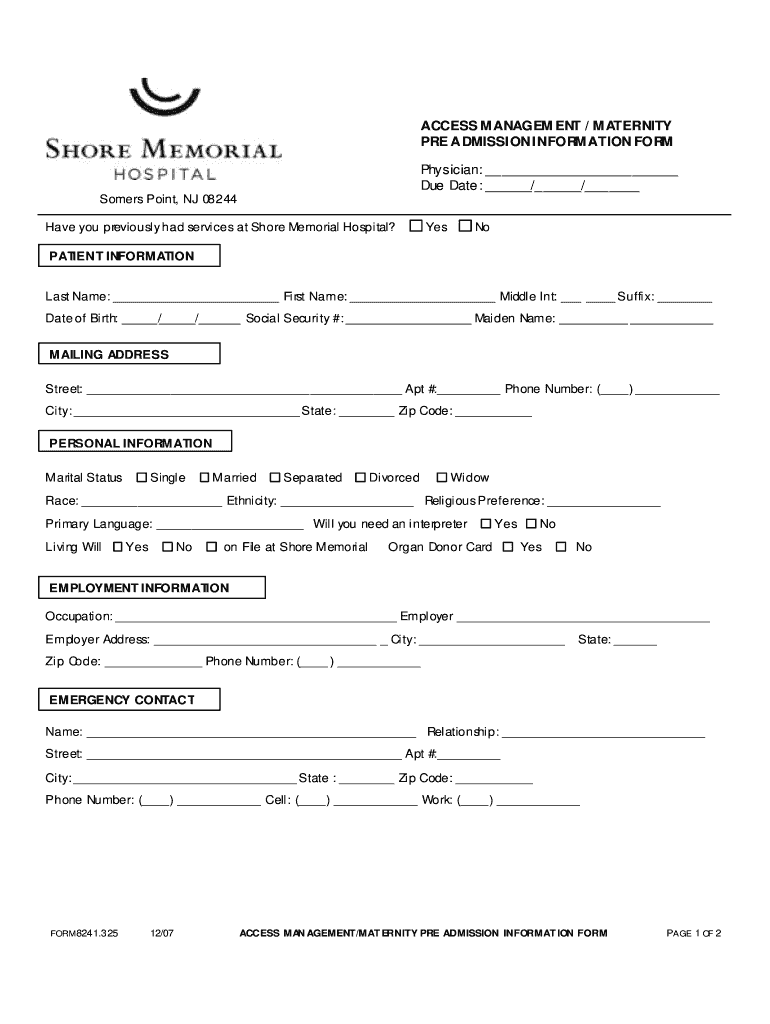 Hospital Paperwork Fill And Sign Printable Template Online US Legal 