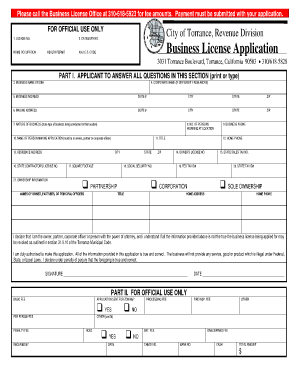 Business License Application