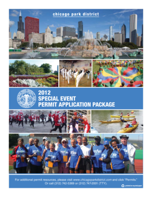Chicago Park District Special Event Permit Application