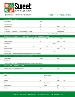 Credit Application Form