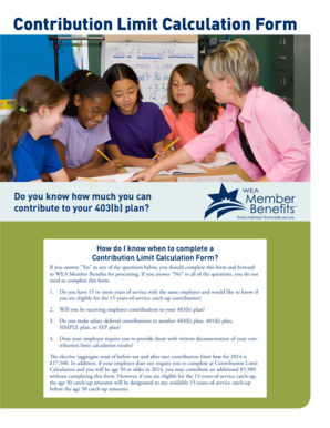 Contribution Limit Calculation Form