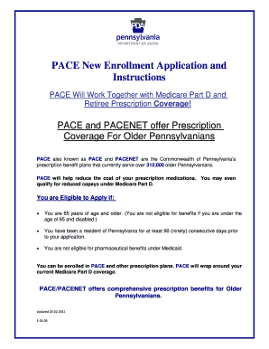 Pennsylvania PACE Prescription Application