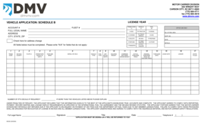 Nevada Schedule B License Vehicle Application