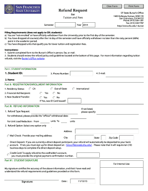 Refund Request Form