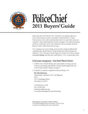 2011 Buyers’ Guide for Law Enforcement