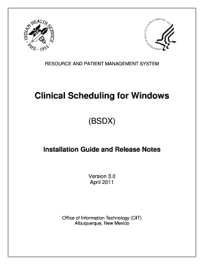 ihsclinicalscheduling form