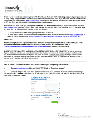 TradeKing IRA Account Application