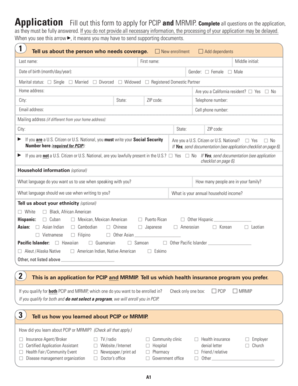California PCIP and MRMIP Application Form