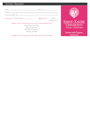 Tuition Deposit Form