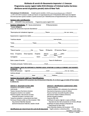 Richiesta di servizi di rilevamento impronte L-1 Livescan