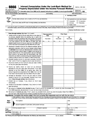 Form 8866 Interest Computation