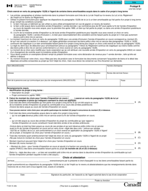 Formulaire fiscal pour projet à long terme