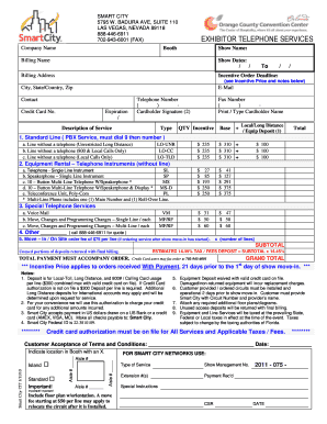 Exhibitor Telephone Services Agreement