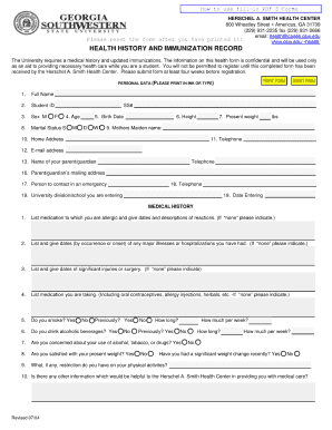 immunization record form